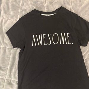 Rae Dunn Black 'Awesome' Short Sleeve Tee